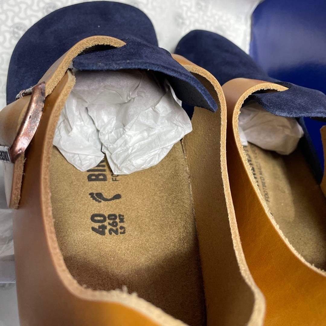BIRKENSTOCK London 40 NAVY/COGNAC 未使用