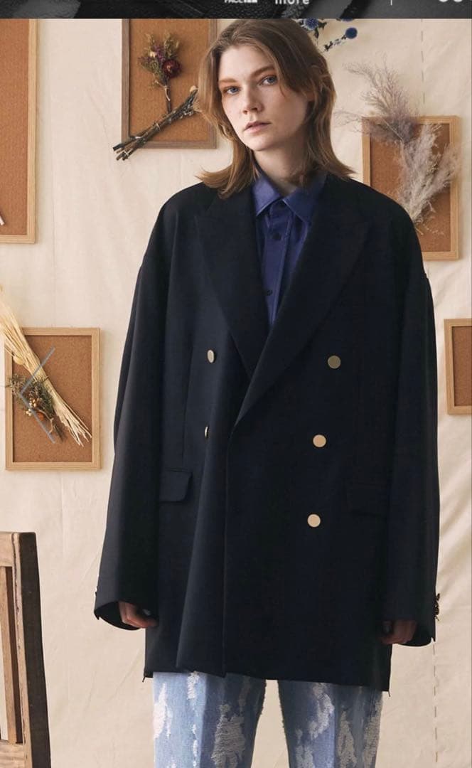 MAISON SPECIAL コーデュラ 金ボタン ダブルテーラードジャケット