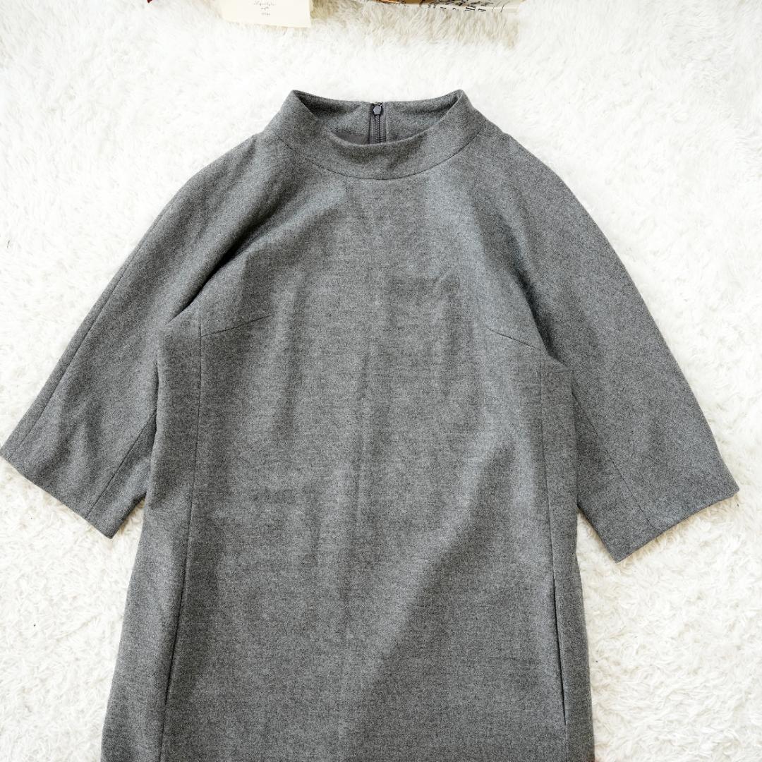 【極美品】YOSHIE INABA　ロロピアーナ生地カシミヤ混ワンピース　M