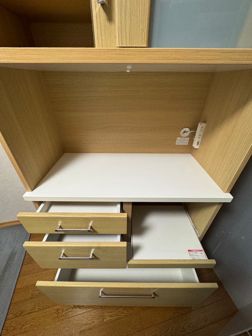 ニトリ 食器棚 RIPE-90KBS キッチン・レンジボード