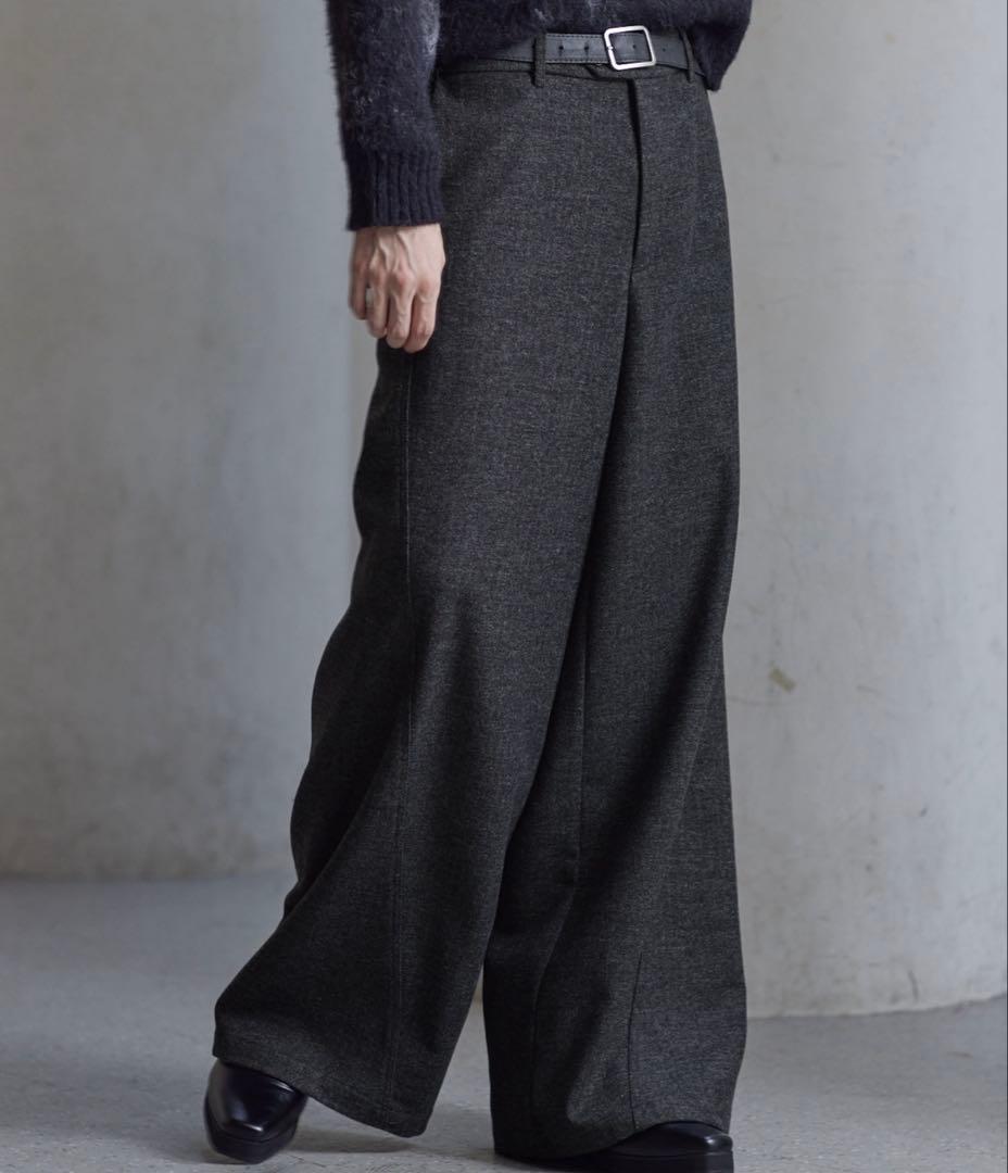 【CLEL】 ウールブレンド ヘリンボーンツイード3Dパンツ XSサイズ