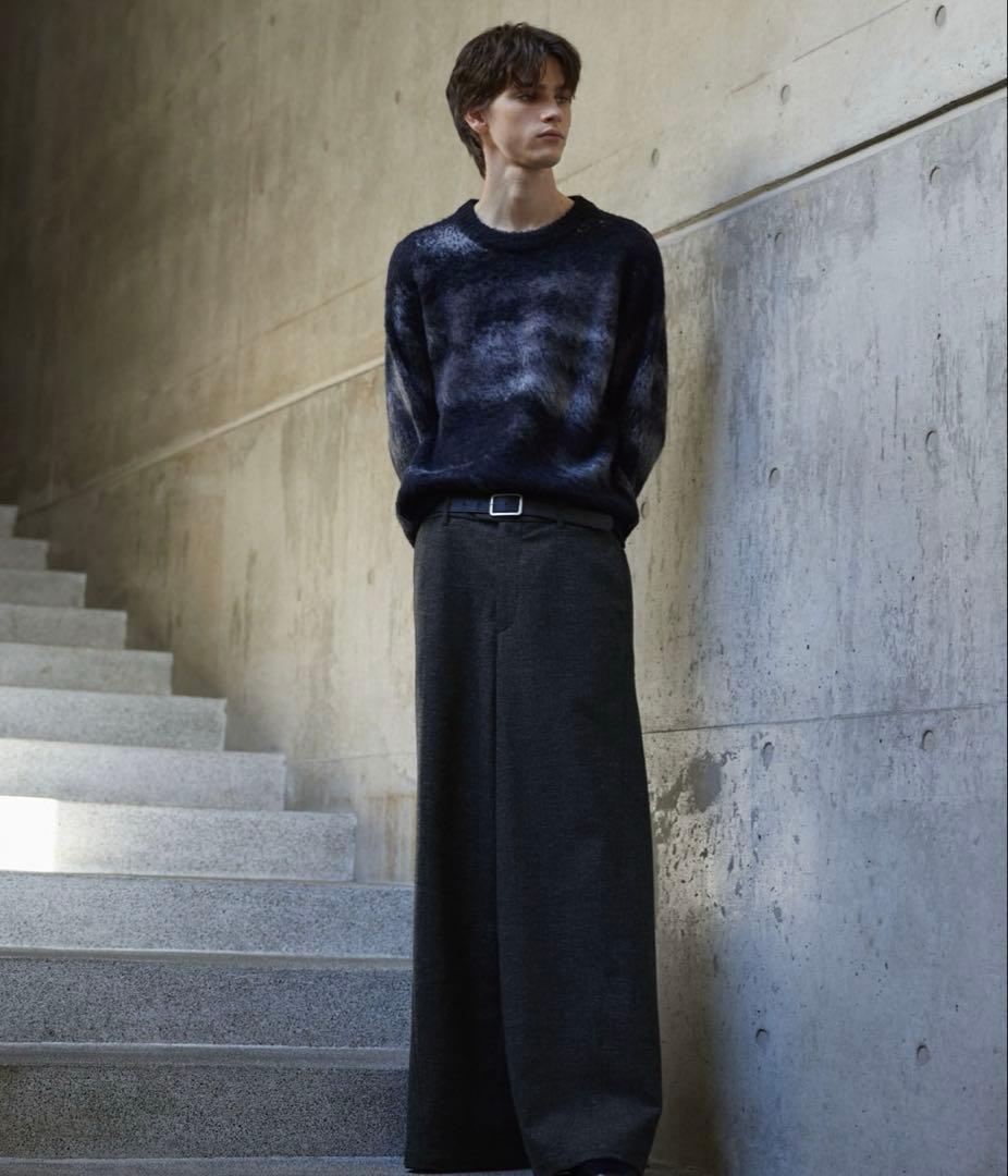 【CLEL】 ウールブレンド ヘリンボーンツイード3Dパンツ XSサイズ