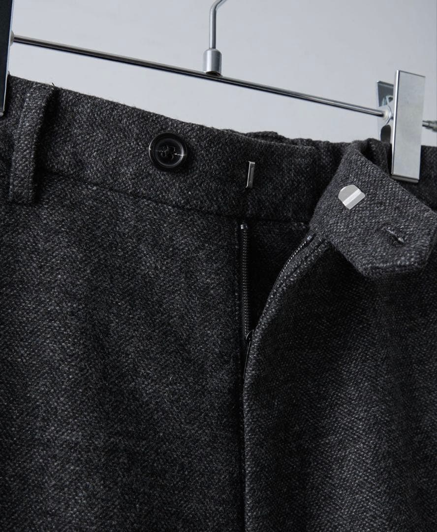 【CLEL】 ウールブレンド ヘリンボーンツイード3Dパンツ XSサイズ