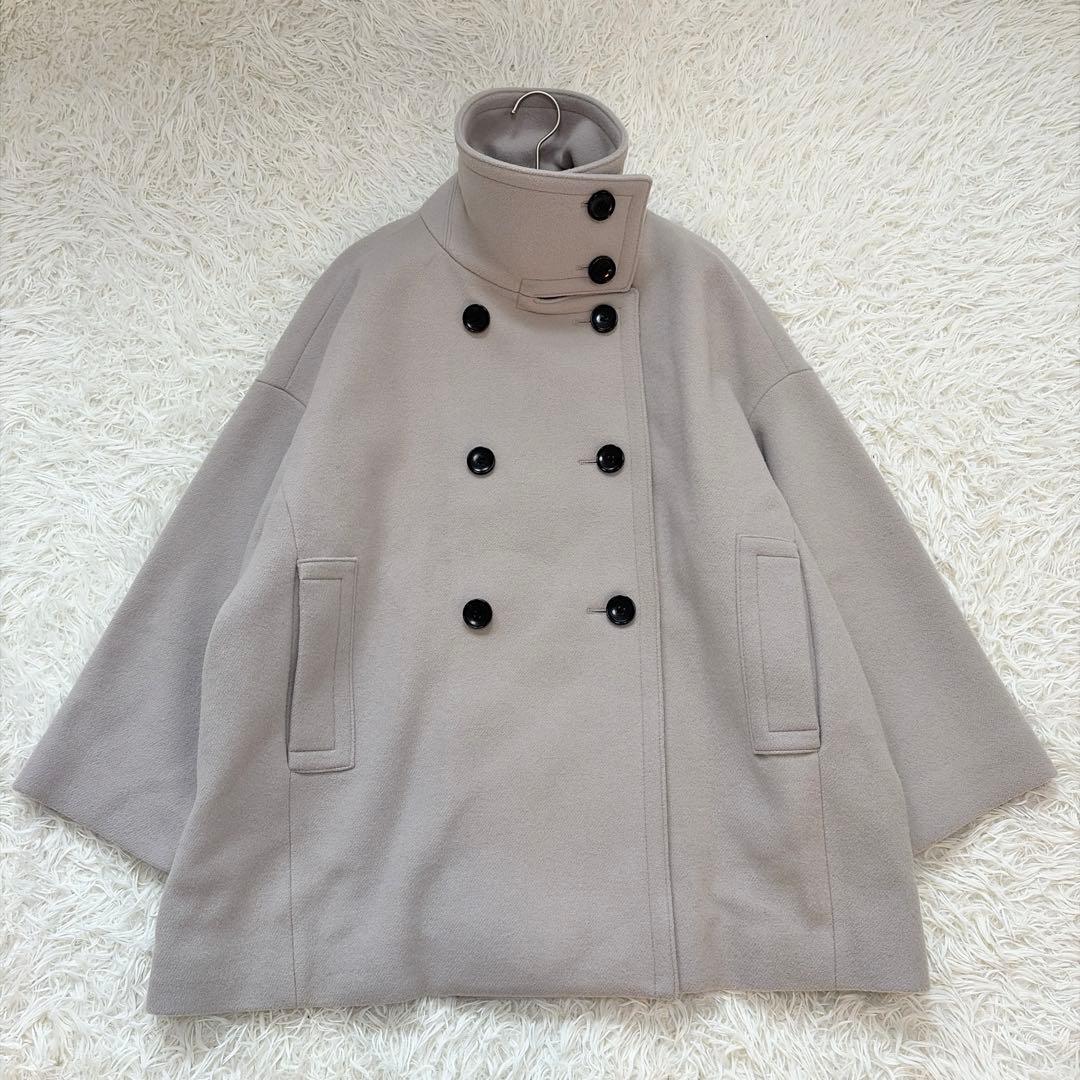 2023AW NOBLE スタンドカラーオーバーコート　ベージュ