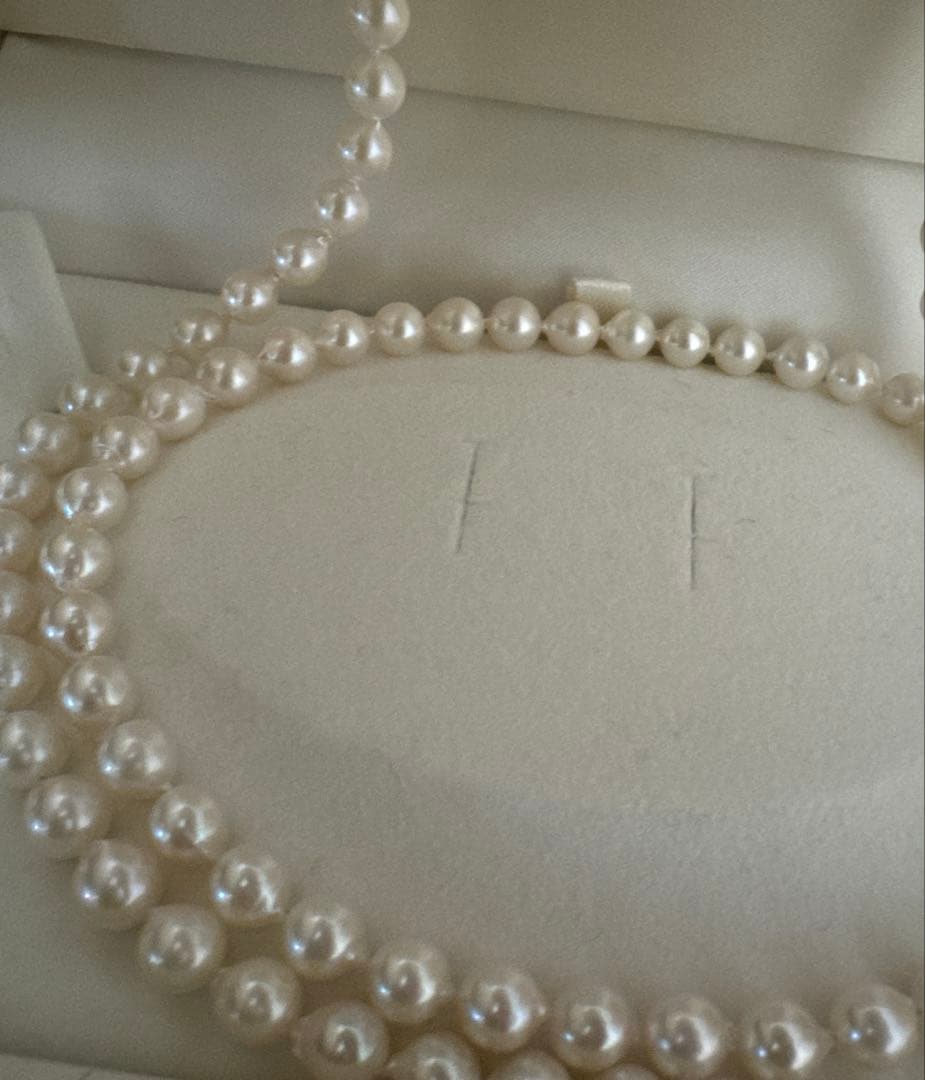 アコヤパール　ロングネックレス　82mm ホワイト系　silver