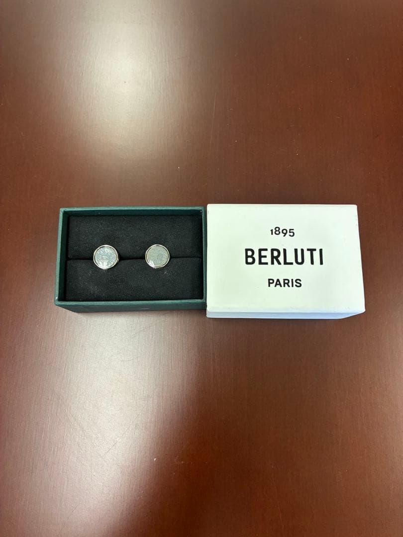 BERLUTI シルバー カフリンクス 箱付き