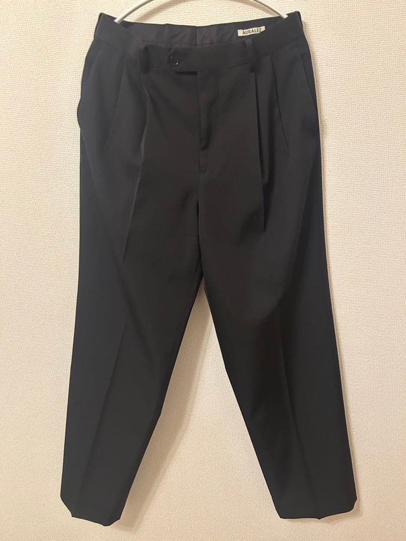 パンツ light wool max gabardine two-tuck slacks