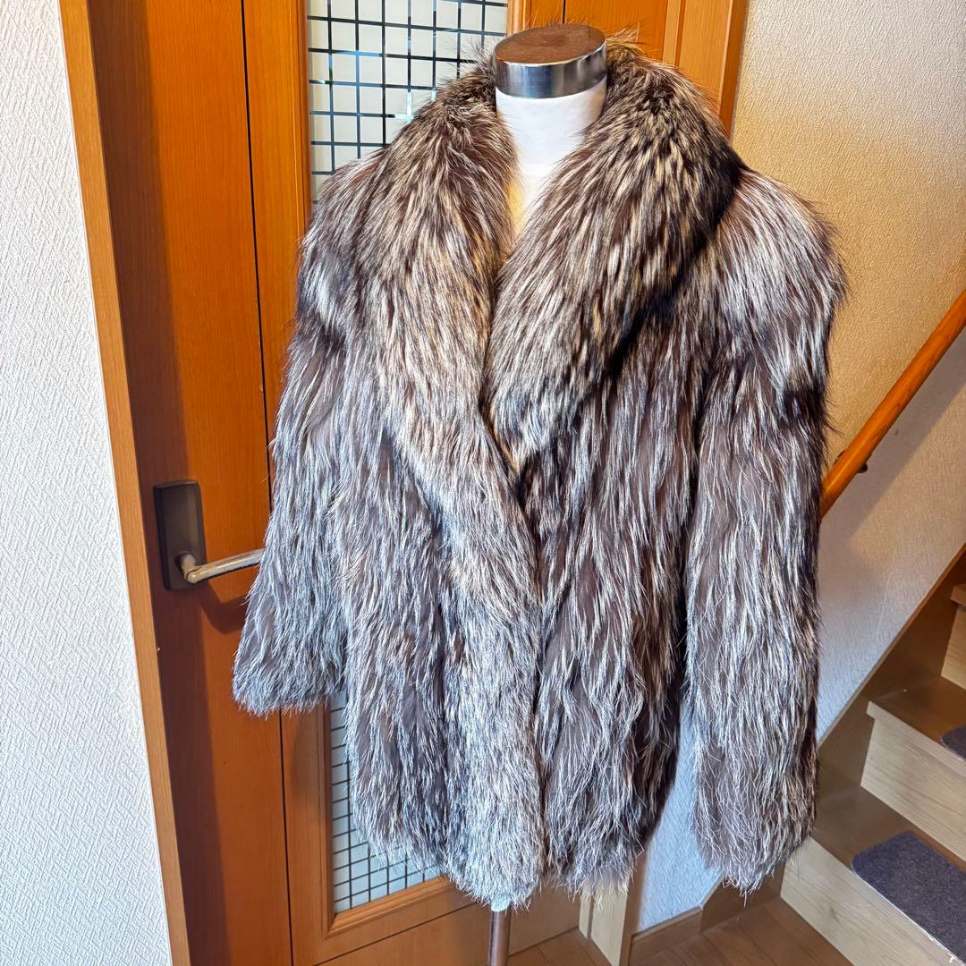 SAGA FOX サガフォックス　11 銀タグ　毛皮コート　 女優襟