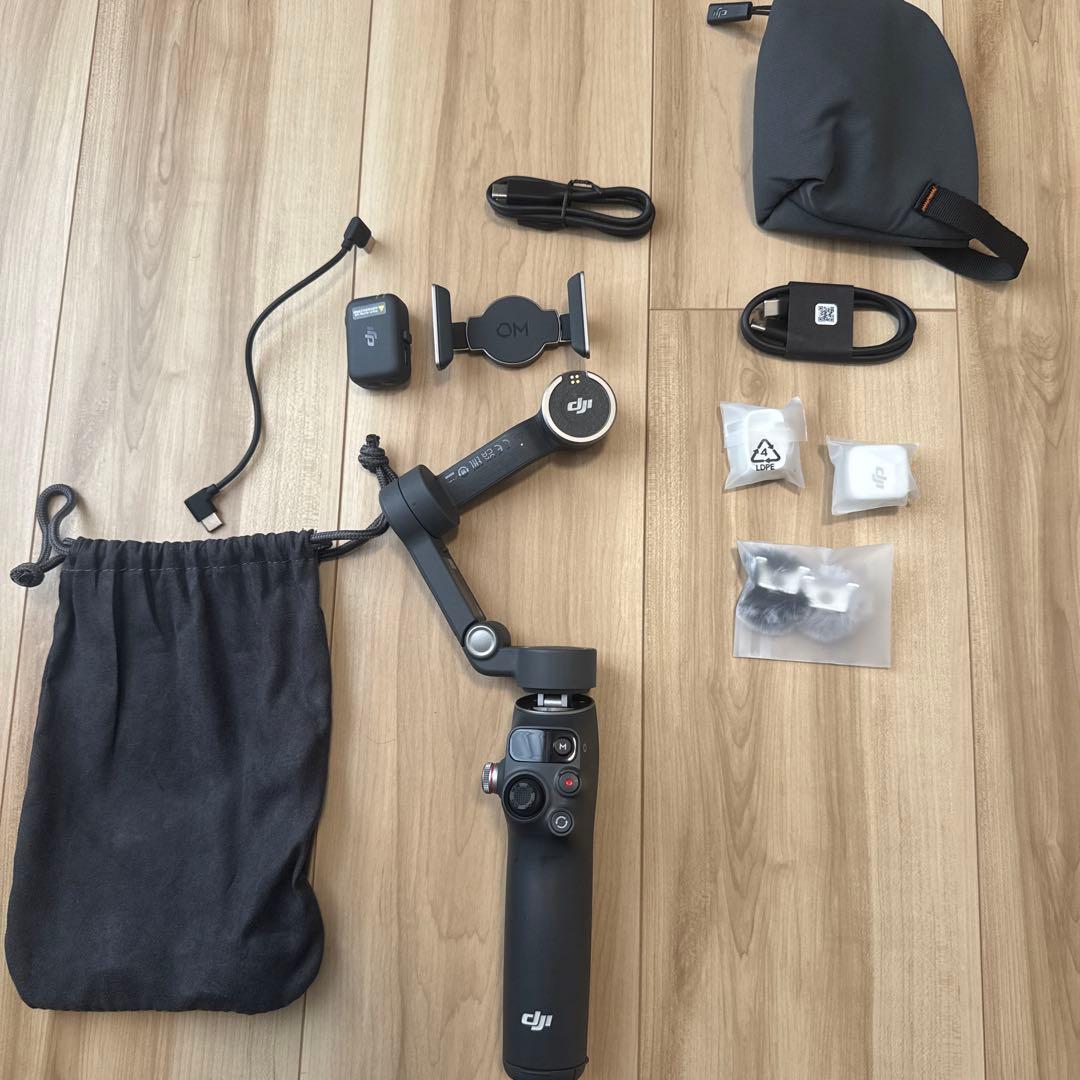 美品 DJI Osmo Mobile 7P + Mic Mini TXホワイト