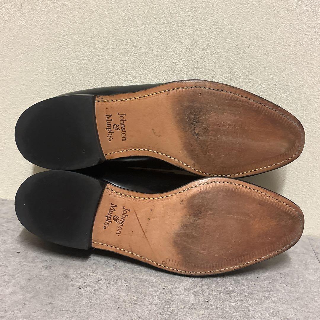 美品 JOHNSTON & MURPHY タッセルローファー 革靴 9 ブラック