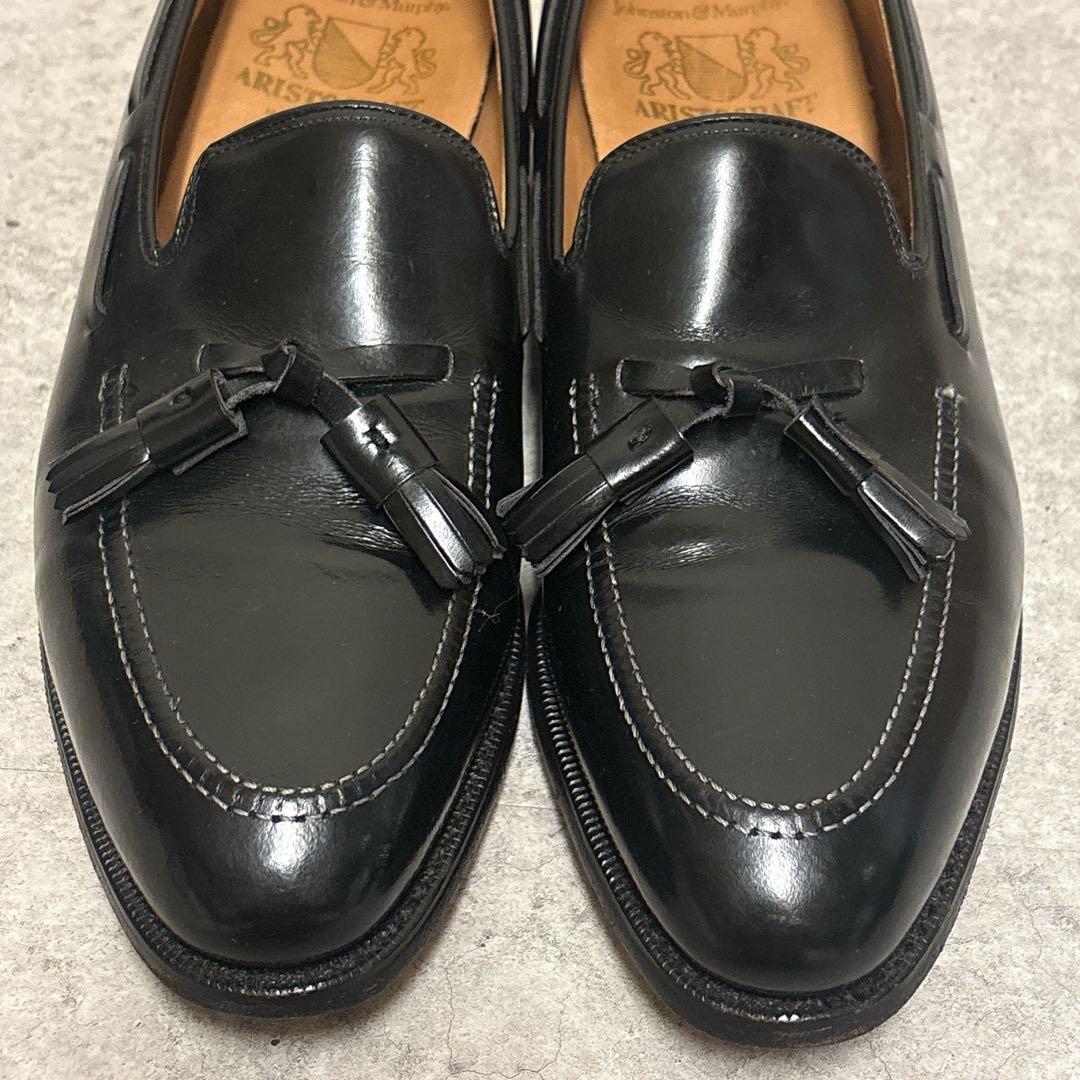美品 JOHNSTON & MURPHY タッセルローファー 革靴 9 ブラック