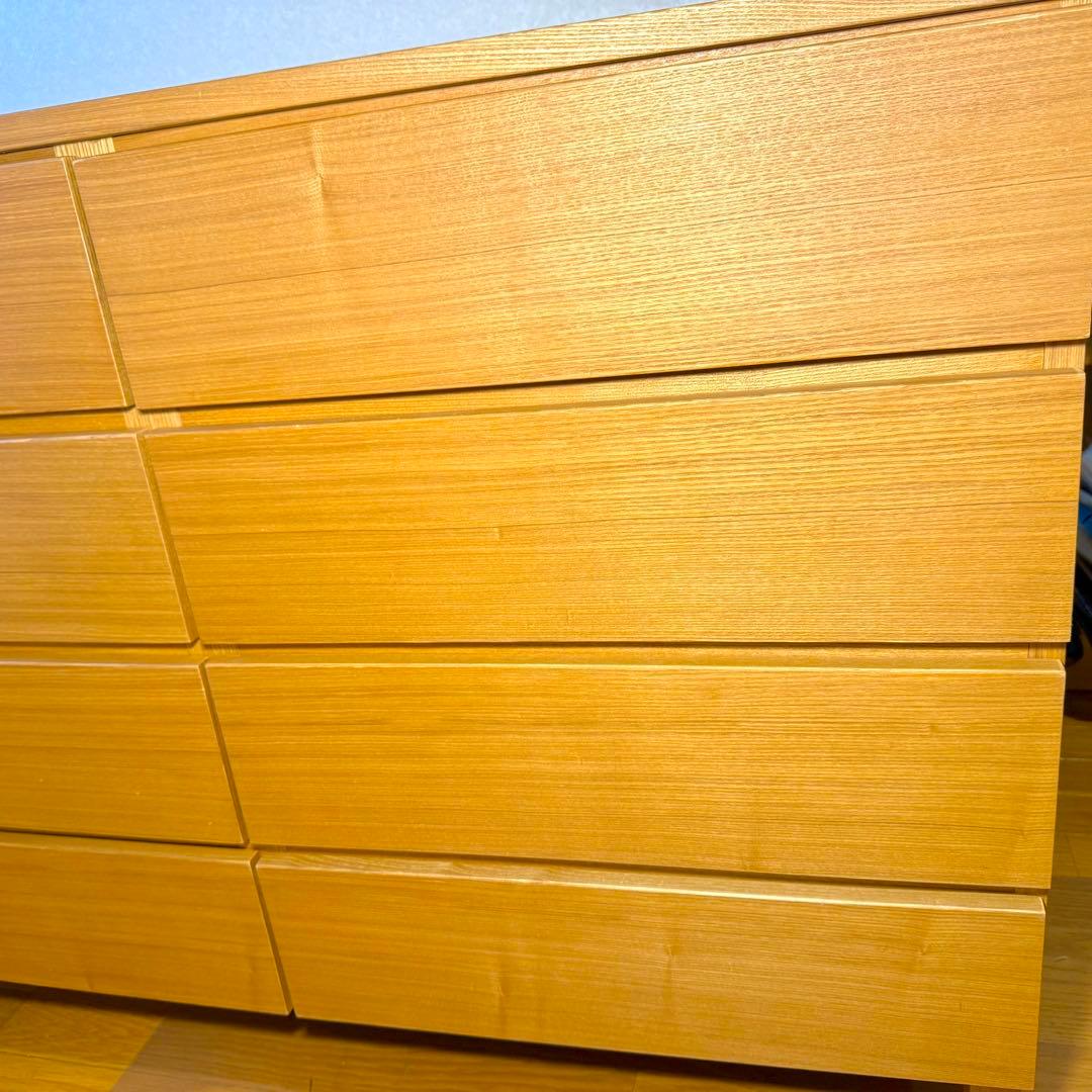 無印良品 廃盤 チェスト４段 幅１２０ｃｍ　オーク材