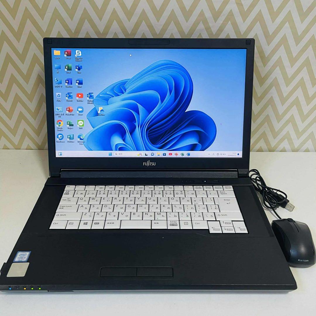 T4 FujitsuノートパソコンSSD第7世代 Windows11オフィス付き