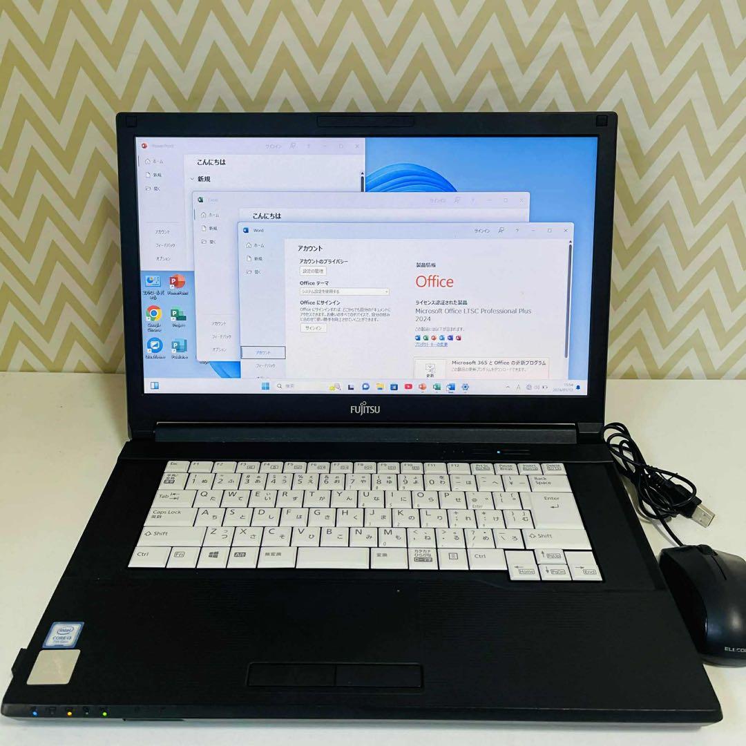 T4 FujitsuノートパソコンSSD第7世代 Windows11オフィス付き