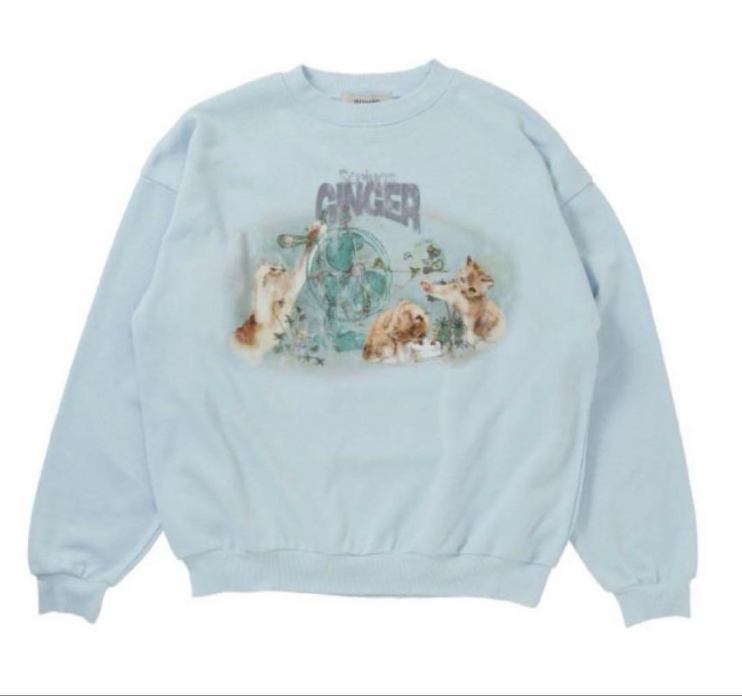 ずとまよ ジンジャーストリングスヴィンテージトレーナー milkyBlue
