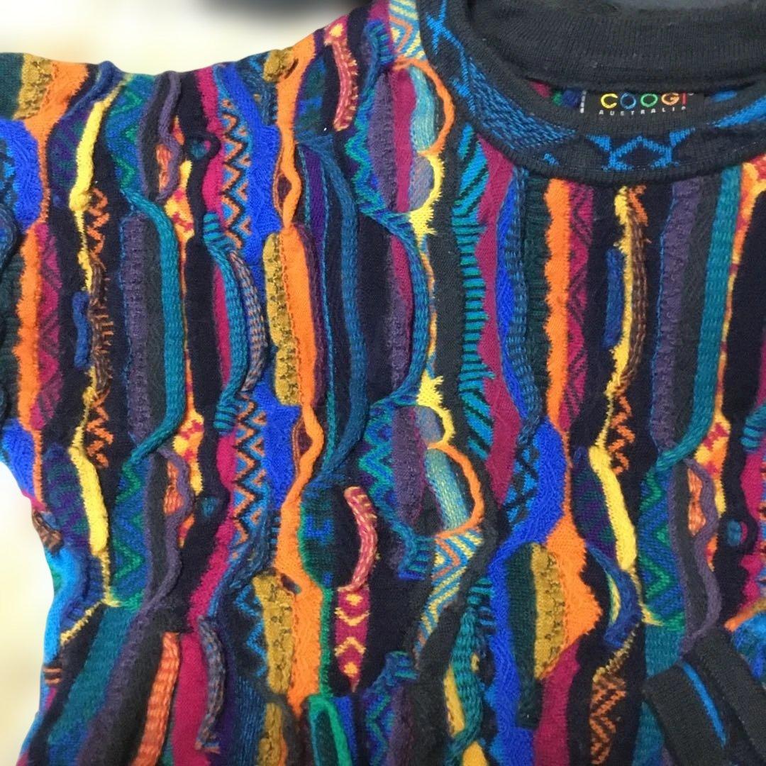 COOGI 多色ストライプ ニット オーストラリア　3Dニット