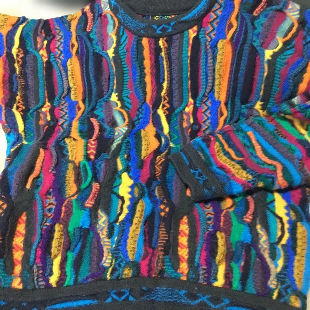 COOGI 多色ストライプ ニット オーストラリア　3Dニット