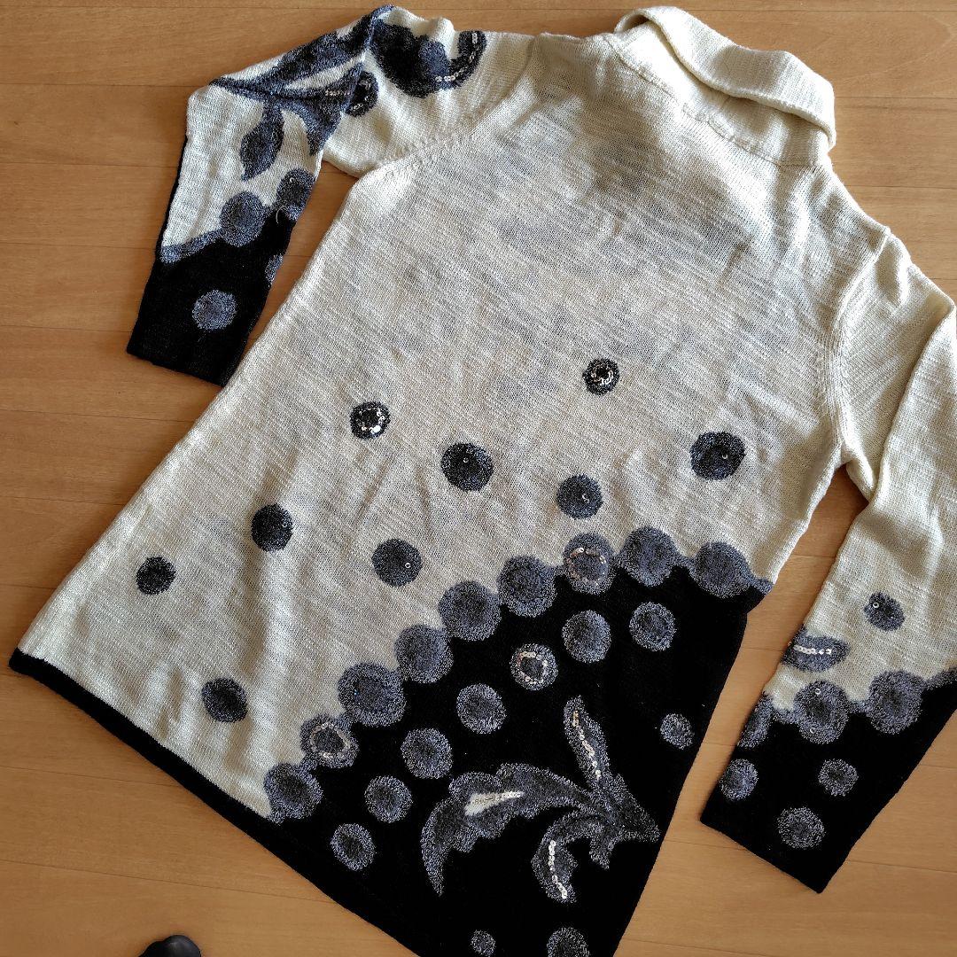 美品★HIROKOKOSHNO★コシノヒロコ★ニットチュニック　38