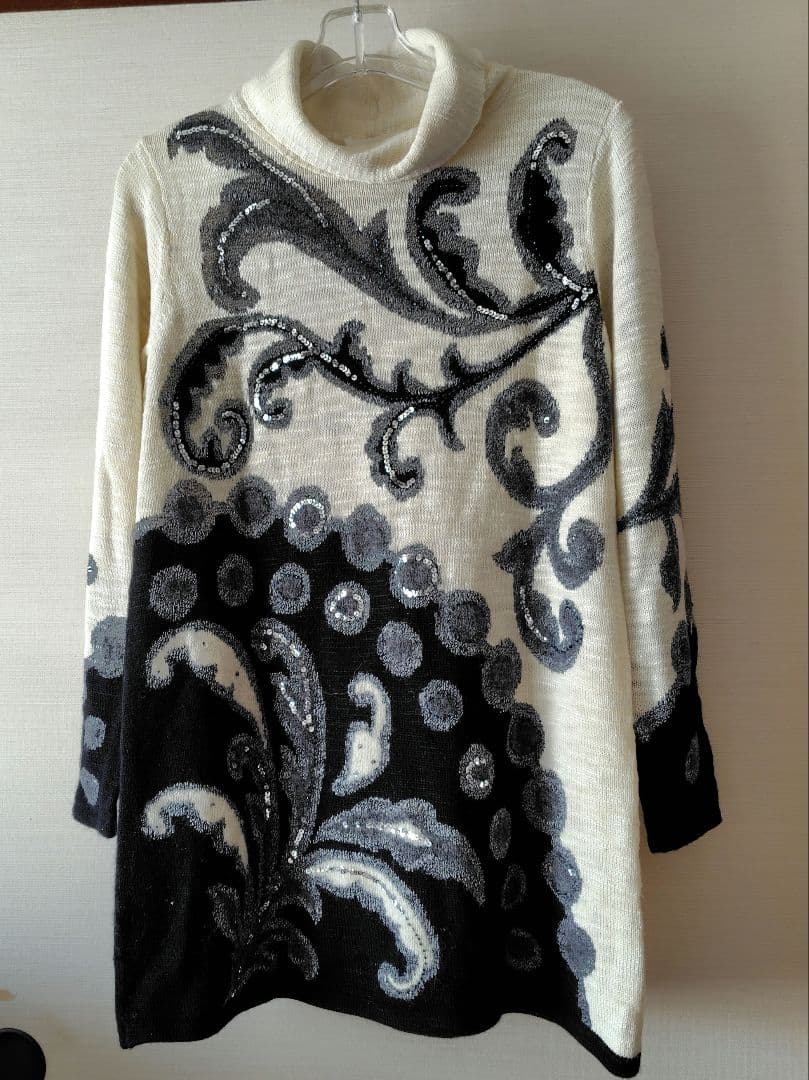 美品★HIROKOKOSHNO★コシノヒロコ★ニットチュニック　38