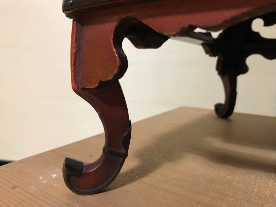 時代漆の春日卓 検経卓文机