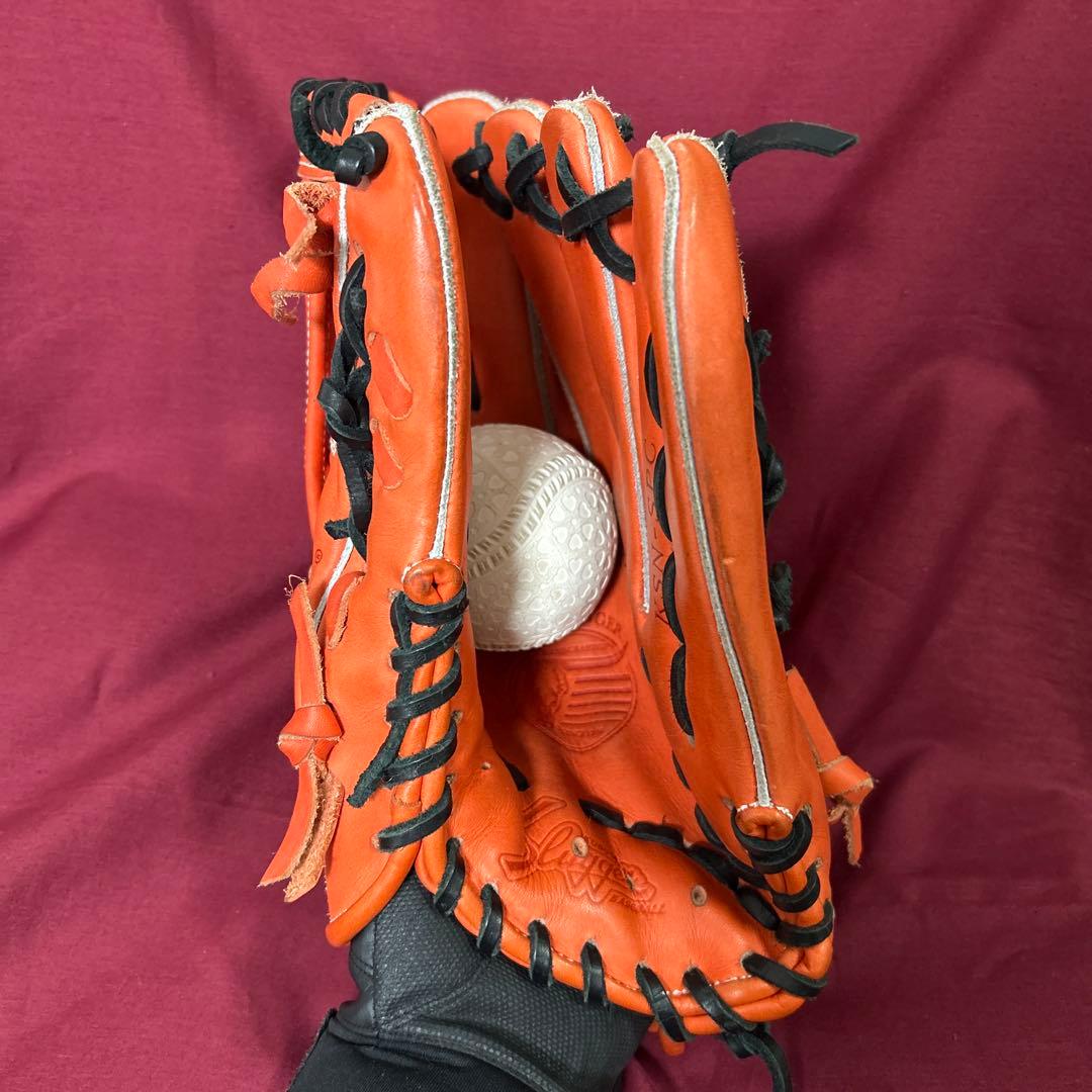 【福岡支店型付】久保田スラッガー軟式外野用　SPC型　阪神近本モデル　廃盤ラベル