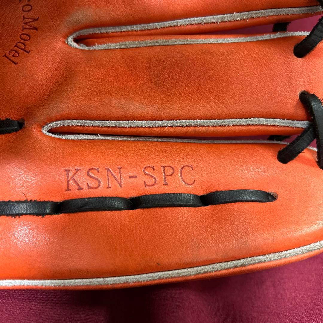 【福岡支店型付】久保田スラッガー軟式外野用　SPC型　阪神近本モデル　廃盤ラベル