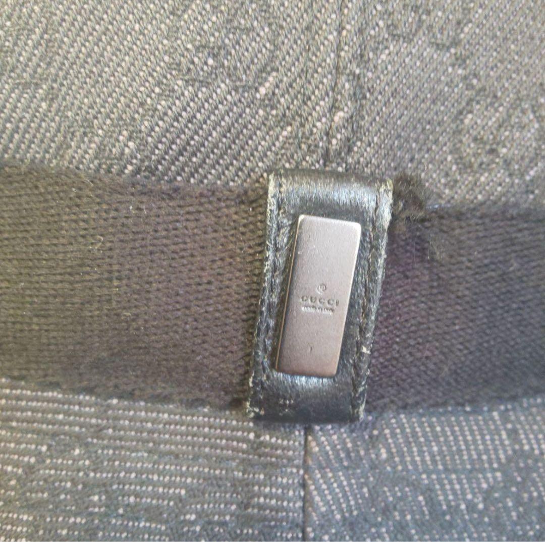 A-KTオシャレ！中古。GUCCIバケット風ハット。グレー、Lsize