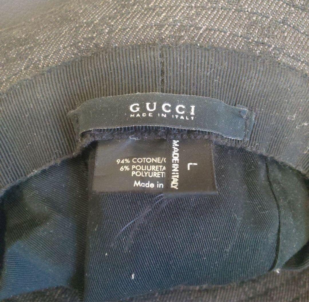 A-KTオシャレ！中古。GUCCIバケット風ハット。グレー、Lsize