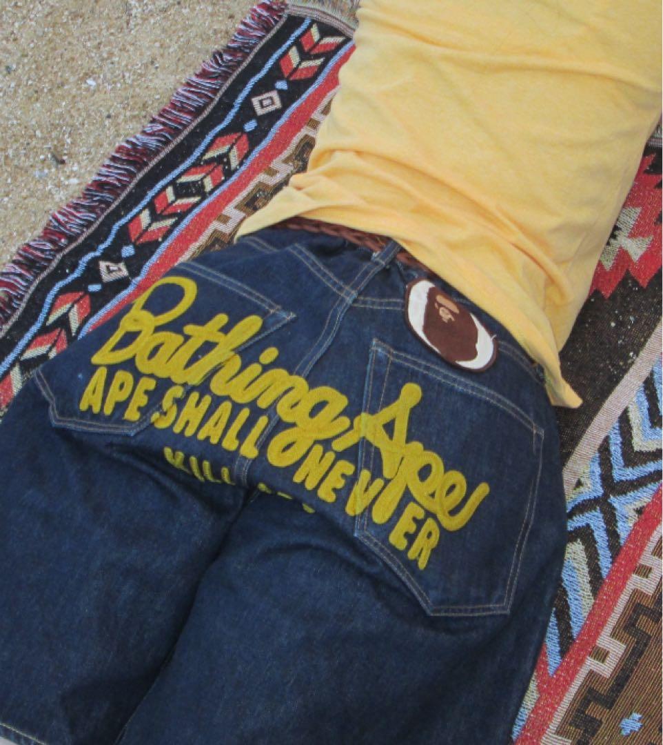Abathing Ape デニムショートパンツ
