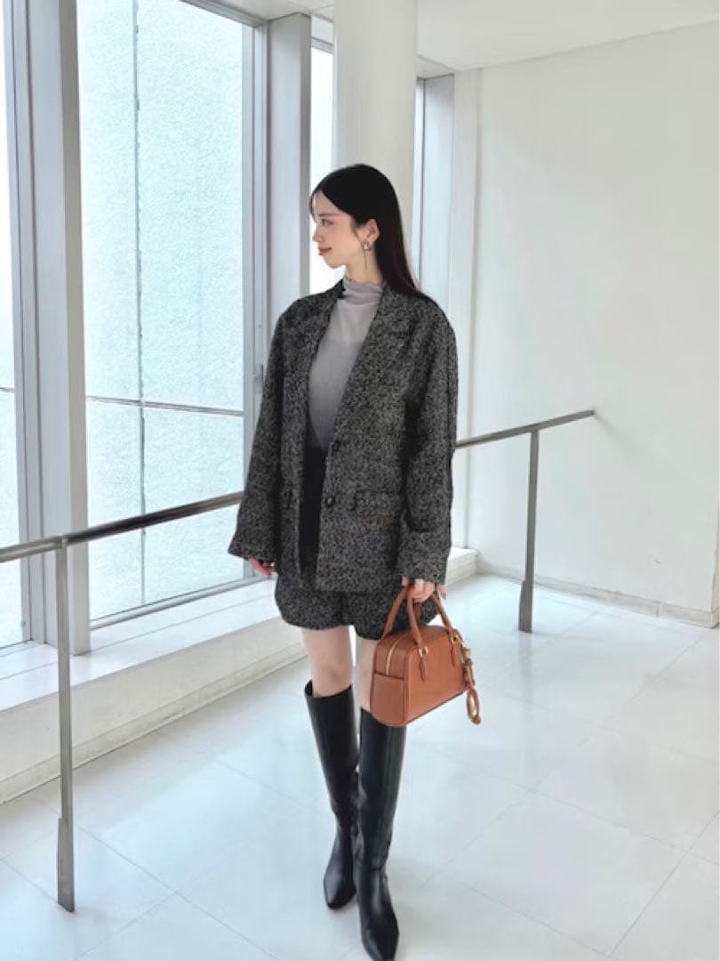 スナイデル　オーバーサイズ　ジャケット　テーラード　アウター　コート　ツイード