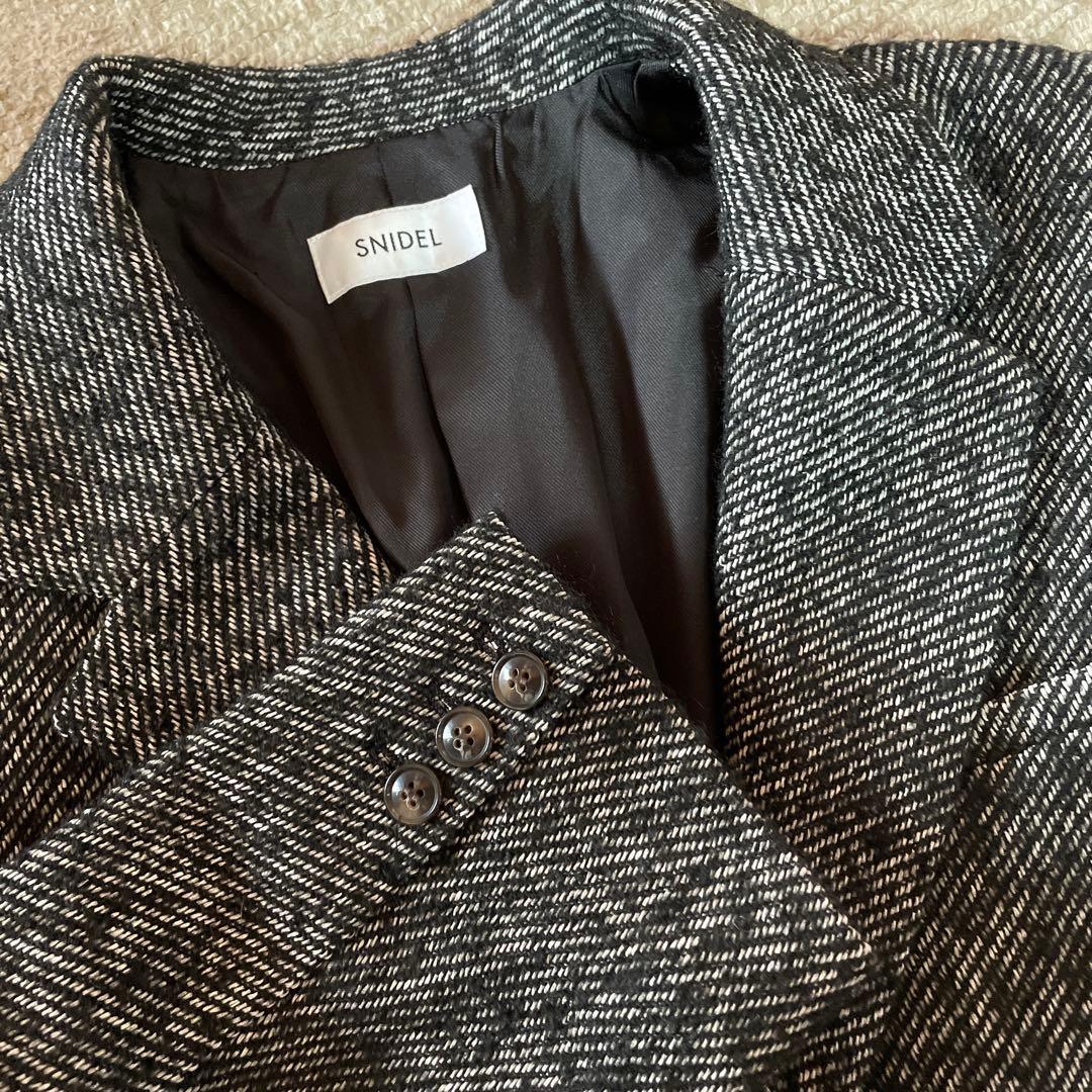 スナイデル　オーバーサイズ　ジャケット　テーラード　アウター　コート　ツイード