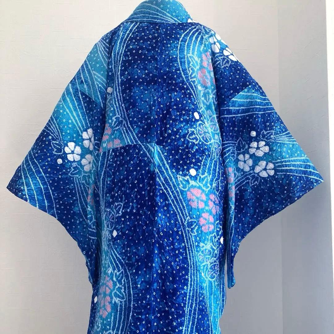 ないち 有松絞り浴衣　身丈160cm 裄70cm 手縫い No.1-23