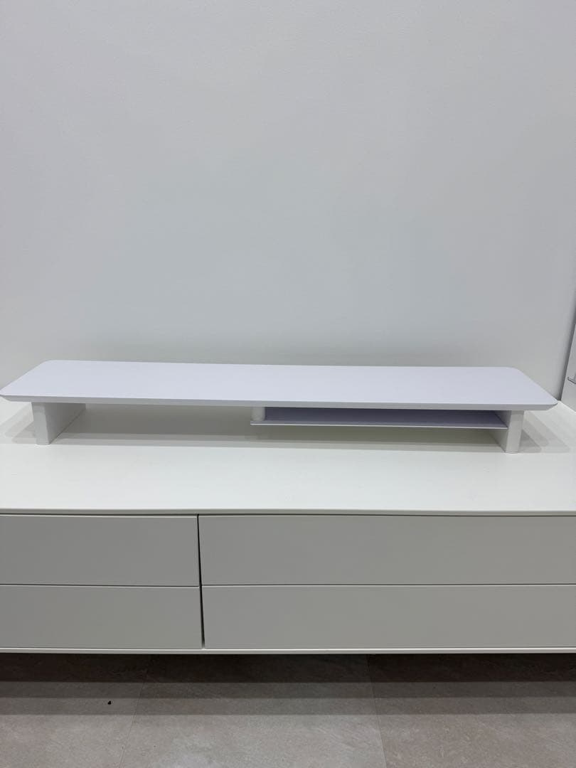 amesoba モニタースタンド デスク MASSIRO (オールホワイト)