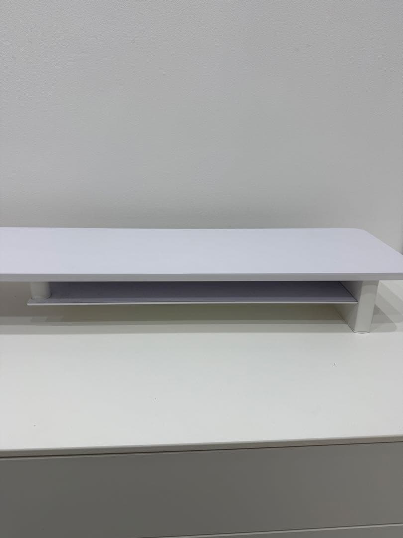 amesoba モニタースタンド デスク MASSIRO (オールホワイト)