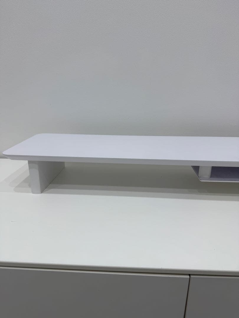 amesoba モニタースタンド デスク MASSIRO (オールホワイト)