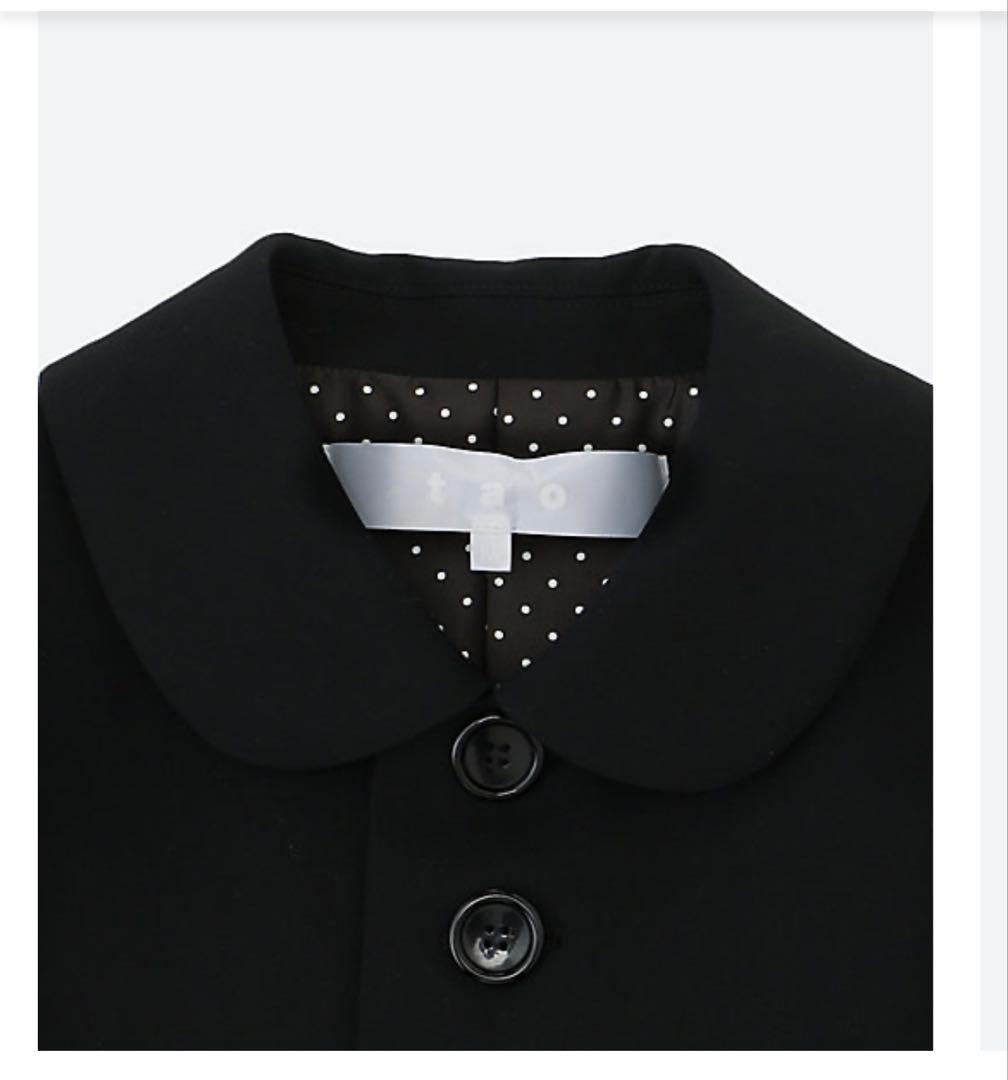 Tao （タオ）ウールギャバ素材丸襟ジャケット 黒　L