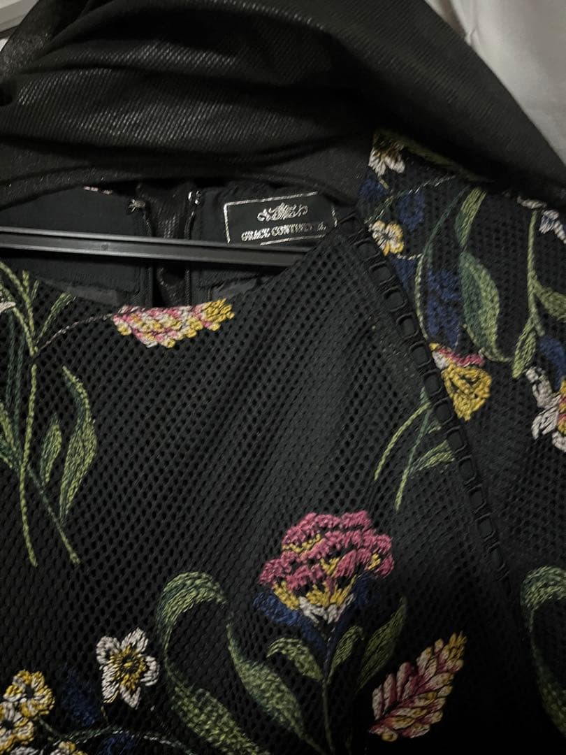 新品 GRACE CONTINENTAL メッシュマルチフラワー ワンピース