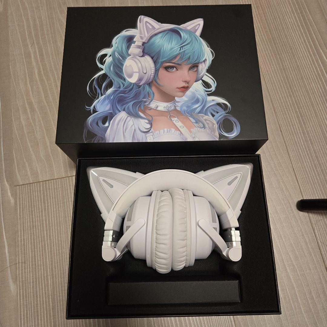 猫耳デザイン yowu Headphones CE ホワイト
