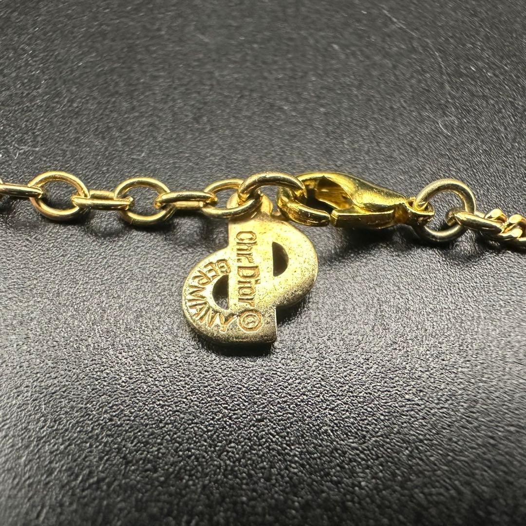 極美品✨　Dior　ネックレス　CD ロゴ　ラインストーン　希少　刻印　1623