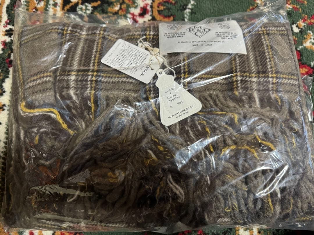 OLDMAN'S TAILOR ブラウンマフラー no.4538