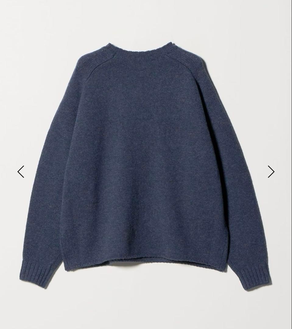 H BEAUTY&YOUTH スポンディッシュ ウール ワイドクルーネック