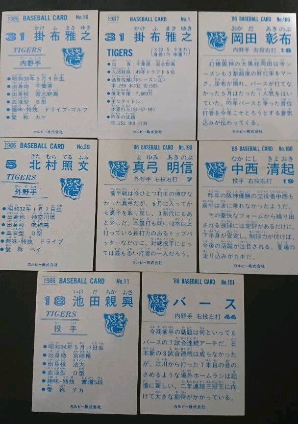 カルビー プロ野球チップスカード 当時物 レア プロ野球ファン必見