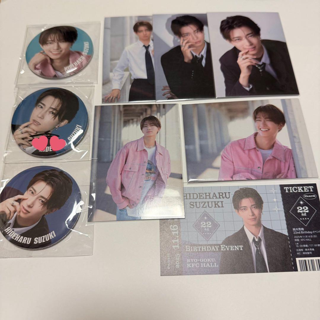 公*o様 鈴木秀脩 バーイベ 缶バッジ トレカ 入場特典 サイン入り