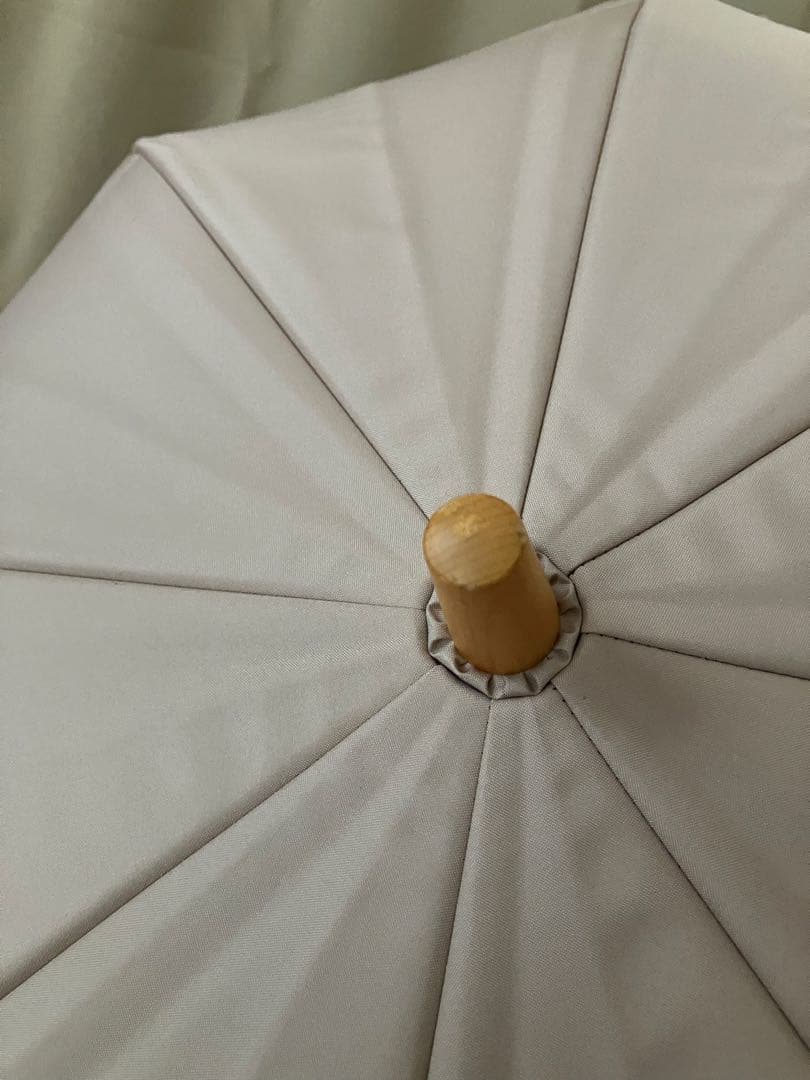 （美品）サンバリア長傘ピンクフリル 付き 日傘S