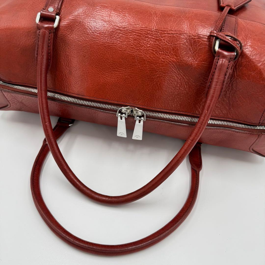 美品 アニアリ レザー ボストンバッグ アンティーク仕上げ W48 旅行 ゴルフ