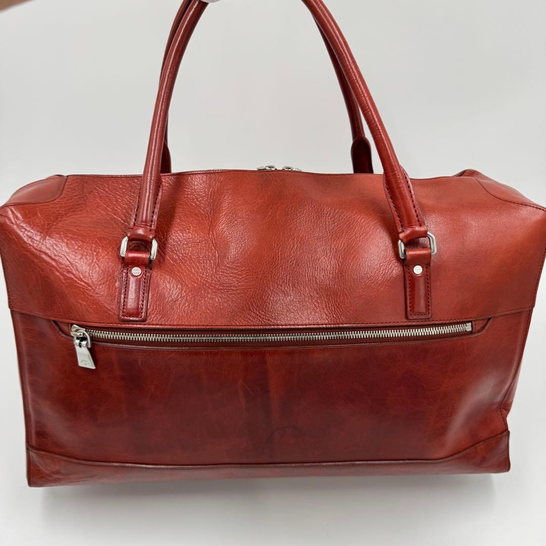 美品 アニアリ レザー ボストンバッグ アンティーク仕上げ W48 旅行 ゴルフ