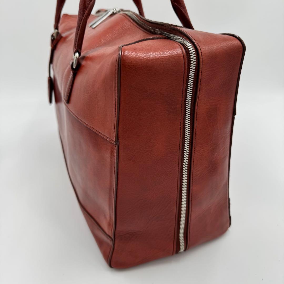 美品 アニアリ レザー ボストンバッグ アンティーク仕上げ W48 旅行 ゴルフ