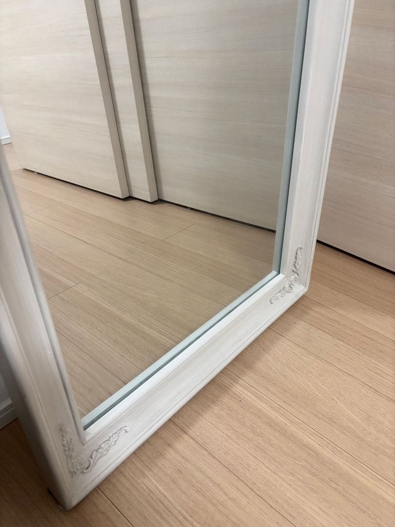 全身鏡 ミラー　シャビー　ハンプトン　姿見　アンティーク調