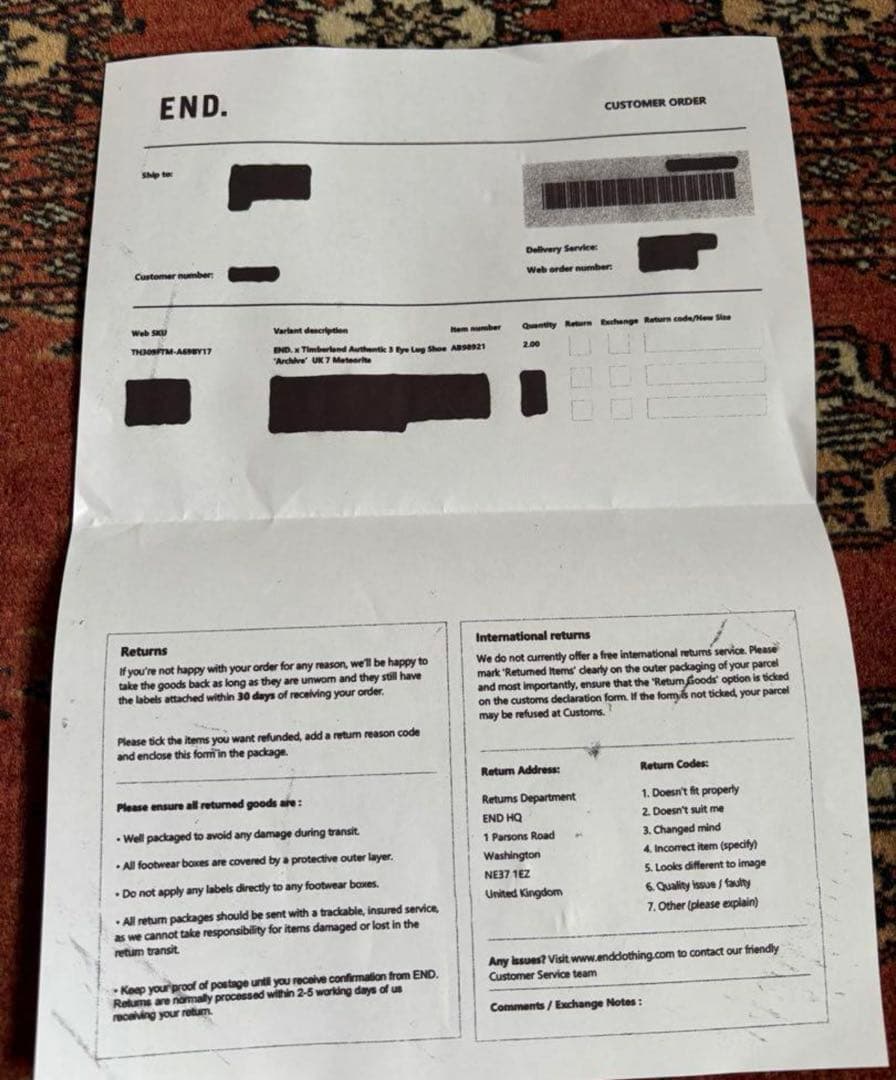 【美品】ティンバーランド×END. 3eyeデッキシューズ25.5cm