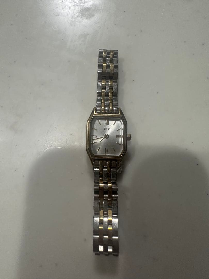 ete シルバー ゴールド 八角形 腕時計